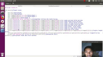 tutorial bahasa c tentang perkalian matrik ,,gampang
