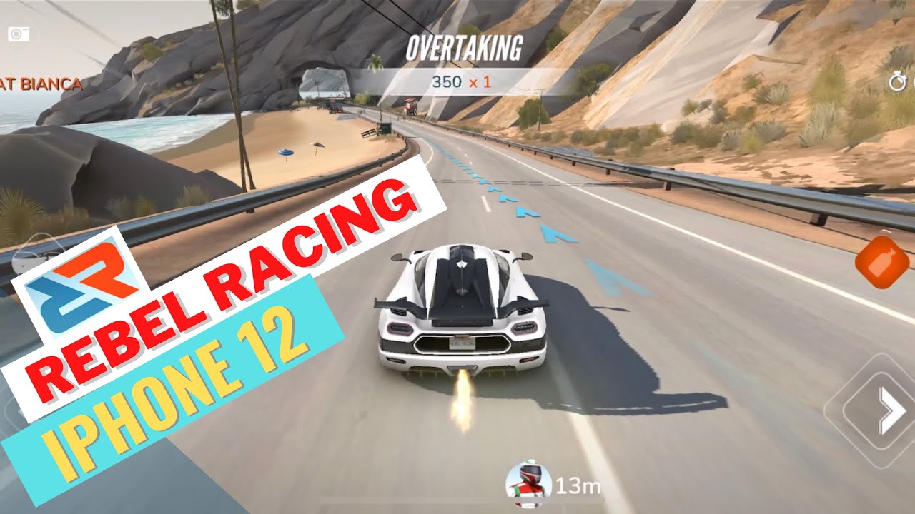 Rebel Racing gameplay on Iphone 12 - Koenigsegg Race