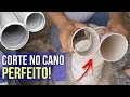 OLHA COMO ESSE PEDREIRO CORTA O  CANO DE PVC Esse precisa ser estudado pela NASA