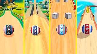 Going Ball vs Crazy Rolling Ball vs City Ball vs Sky Rolling Ball: PATRIOT Balls Battle! Race 1099 screenshot 5