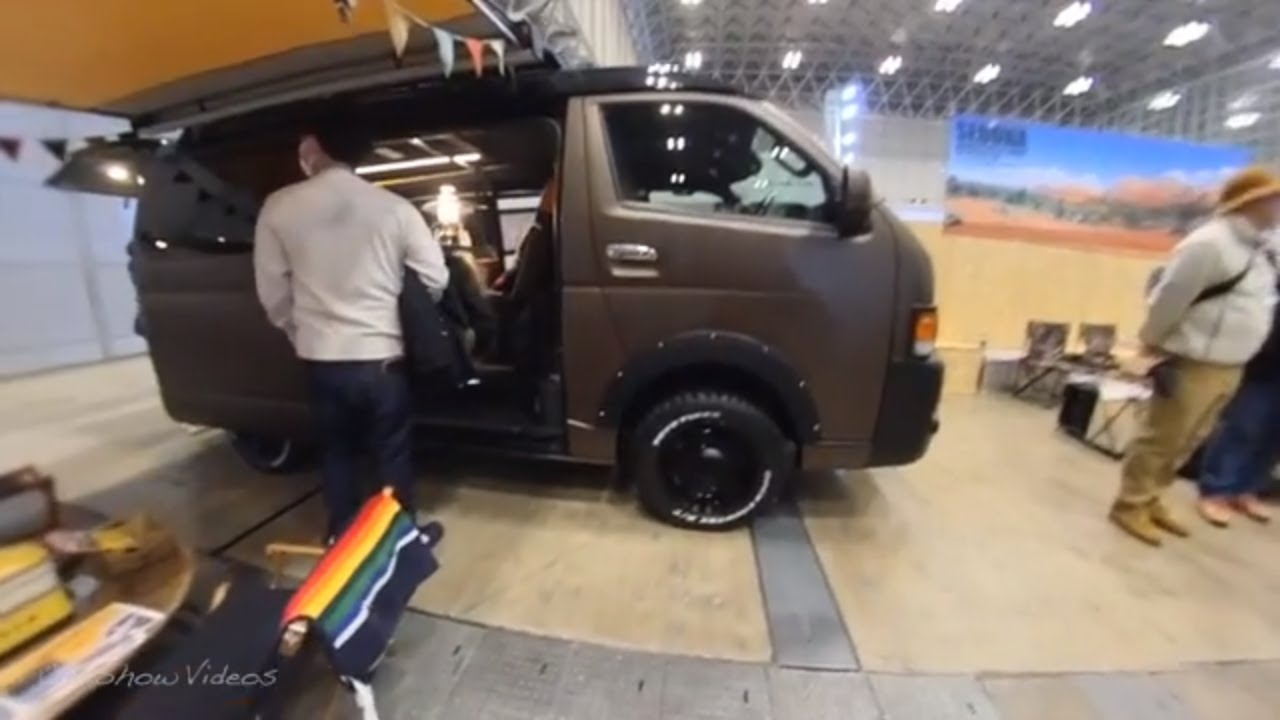 Hiace Sedona Type Vanlifeコンセプト セドナ ハイエース 内装 カスタム 車中泊 ジャパンキャンピングカーショー Youtube