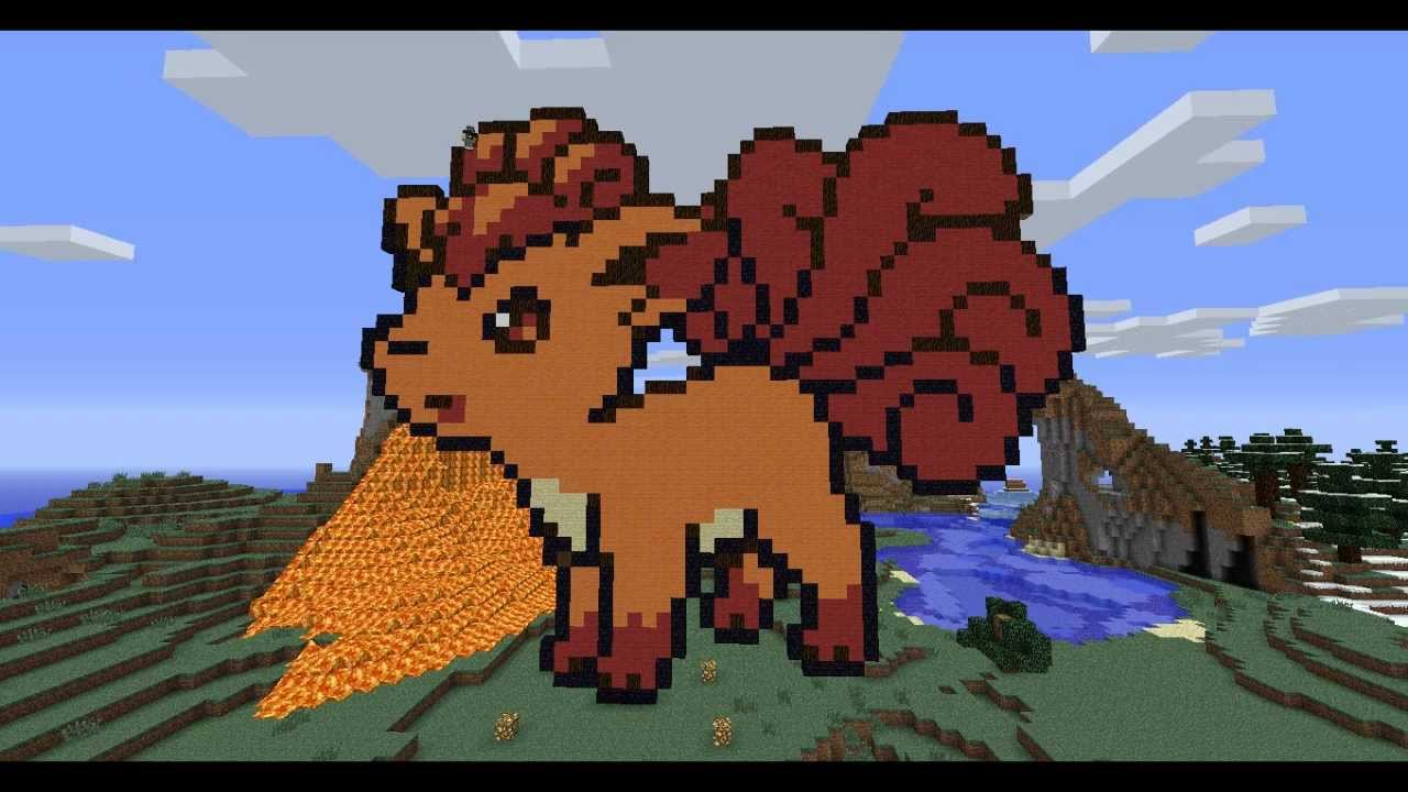 Minecraft Speed Art: Vulpix - YouTube