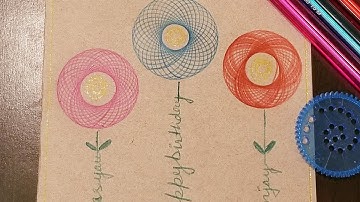 Spirograph : Thankyou Greeting card  #neeldeepscreations #spirograph #greeting