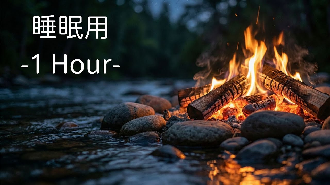 3分で脳が眠る。最高のASMR - 1 Hour Campfire & River Sounds for Deep Sleep