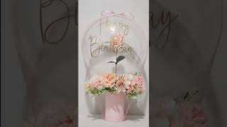 Birthday Flower Arrangement | Bobo Floral Bouquet #HappyBirthday #BoboBalloon #Flowers