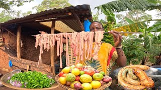 Super Healthy Deep Fried Tripe | Cow Stomach New Recipe with Vegetables |Village Activities 
