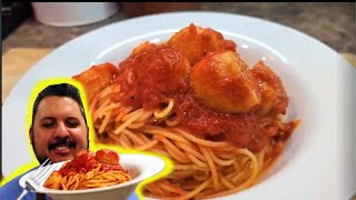 I made spaghetti with sea scallops and Rao's tomato sauce! Quick and easy pasta dinner recipe by Food Chain TV 1,249 views 7 months ago 7 minutes, 52 seconds