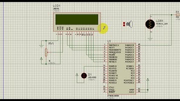 Lampu Otomatis Menggunakan Sensor LDR + ATMega8535 + LCD 16x2