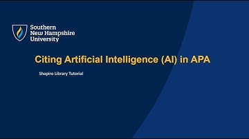 Citing Artificial Intelligence (AI) in APA Style
