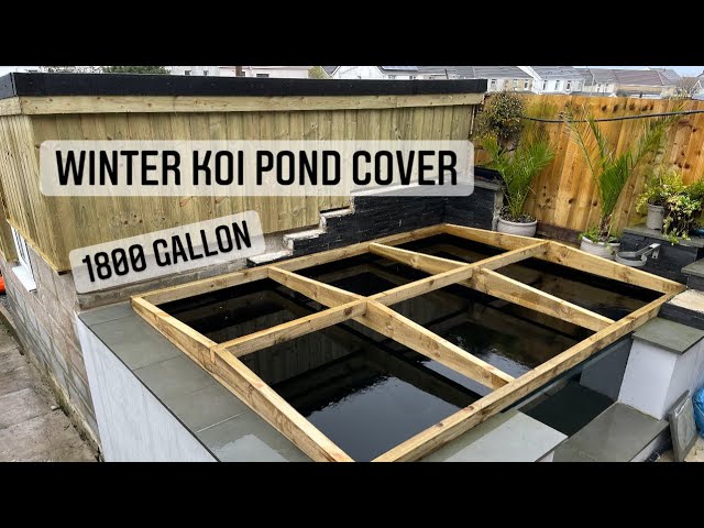New 1800 gallon koi pond winter cover 