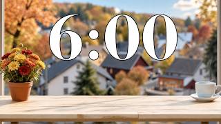 6 Minute Fall Lofi Timer 4K | Cozy Desk & Autumn View | Focus, Study & Classroom Calm | Limited Ads
