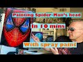How to paint Spider-Mans Head in 10 mins with spray paint