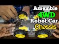 Assemble process of 4WD Robot Smart Car Chassis || Chassis Setup || How to set 4 wheel Car Chassis