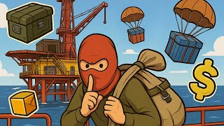 STEALTH HEIST  - Locked Oil Crate + 2 Airdrops, No Shots Fired - Rust