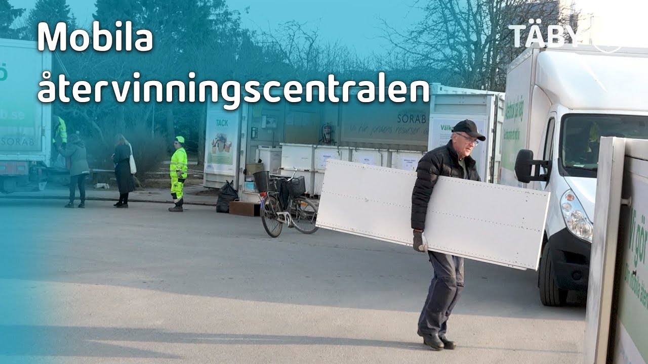 Mobila återvinningscentralen i Täby kommun