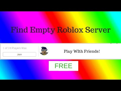 Find Empty Server On Roblox Youtube - how to find empty roblox servers fast