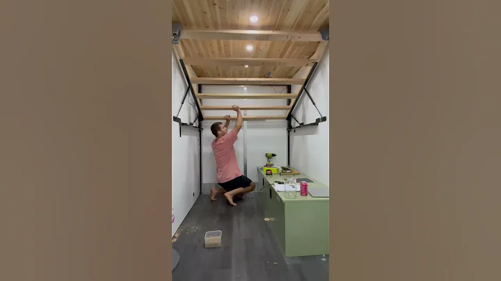 Bed lift test! #diy #camper #offgrid #tinyhomebuild