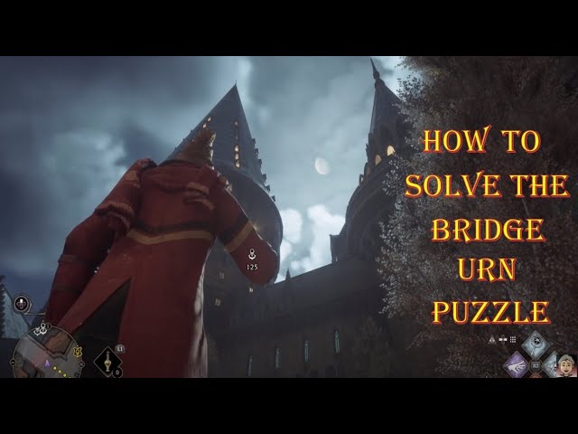 How do you solve the brazier puzzle on the bridge in Hogwarts Legacy?