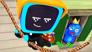 Rainbow Friends X TV Man | Blue and TV Man, But FINDING TREASURES?!  | Cartoon Animation