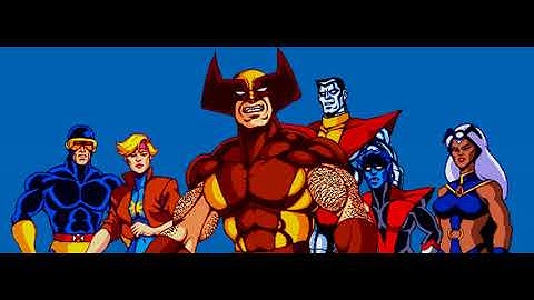 X-Men arcade - attract mode (6-Player Mode/all loops/demo sounds on/Gapless Video Mode)