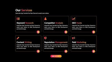 How To Make Website Services Section Using HTML CSS & Bootstrap | Website Tutorials