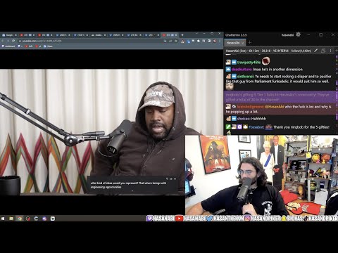 Thumbnail for Kanye West SHORT CIRCUITS on Lex Fridman Podcast | HasanAbi Reacts