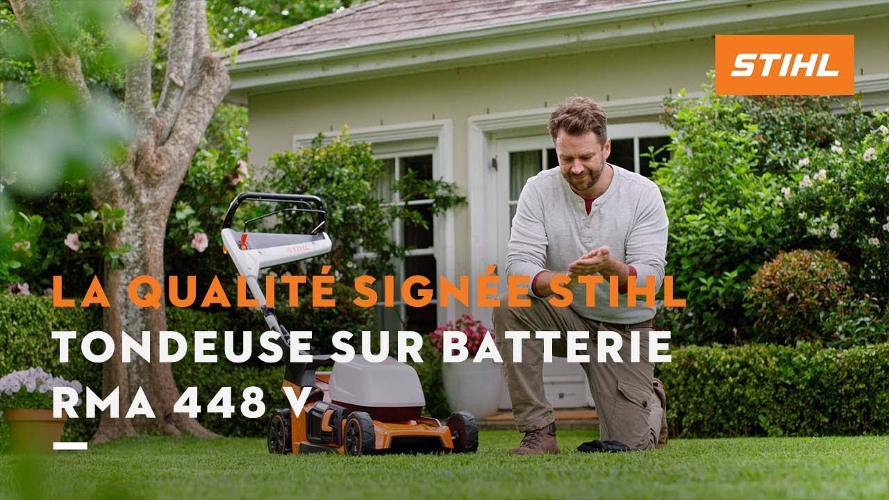 Tondeuse à batterie RMA 448 V : puissante et maniable pour un gazon parfait sans effort | STIHL