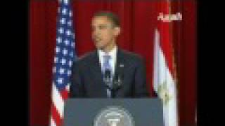 الرئيس الأمريكي يلقي خطابا من جامعة القاهرة