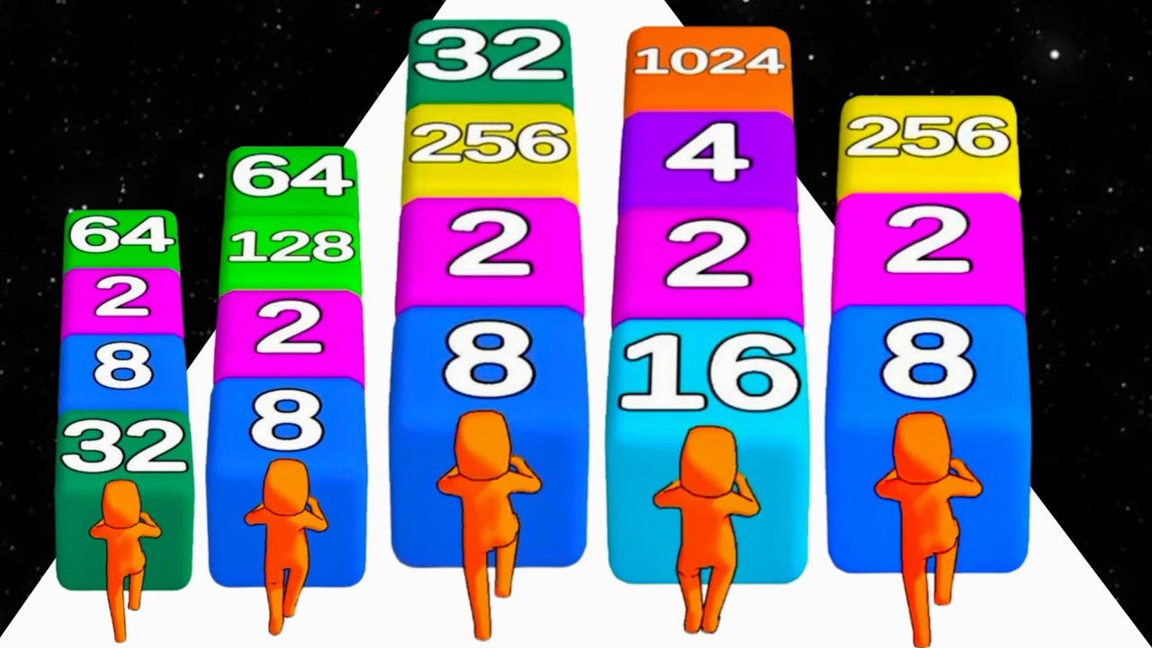 2048 Run 3D vs Going Balls - Satisfying Mobile Game (Freeplay, Math Game) New Update