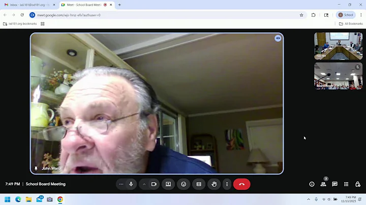 November 13, 2025 School Board Meeting