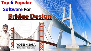 Top 6 Popular Softwares  For BRIDGE DESIGN Field |Getting Started with Bridge Design |By:Yogesh Zala screenshot 1