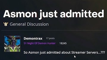 WoW Forums FURIOUS Because of Asmongold