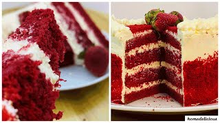 🍰اصنعي كيكة الريد ڤيلڤت بالبيت باحتراف | Red velvet cake recipe🍰