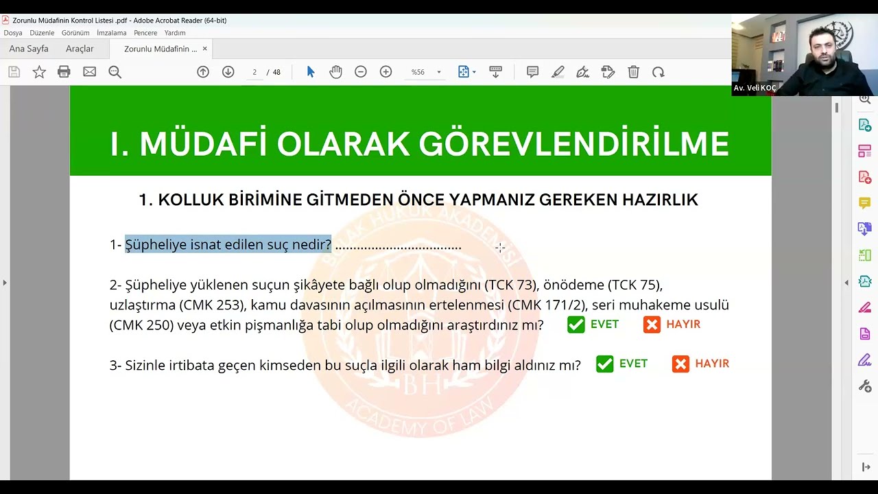 Uygulamalı Ceza Hukuku Demo Tanıtım Eğitimi (CMK Soruşturma Evresi || CMK Kovuşturma Evresi)