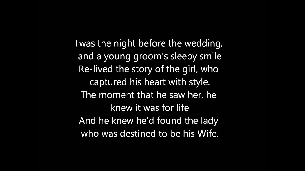 Modern Wedding Poem Youtube