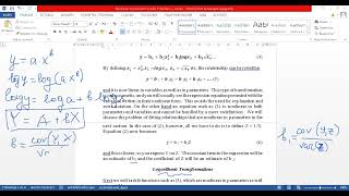Nonlinear regression model