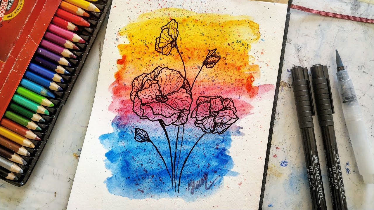 Simple Watercolor Pencil Art