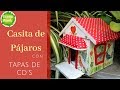 Reciclado de Tapas de CD's   Casita de Pájaros - DIY CHALLENGE DE RECICLAJE