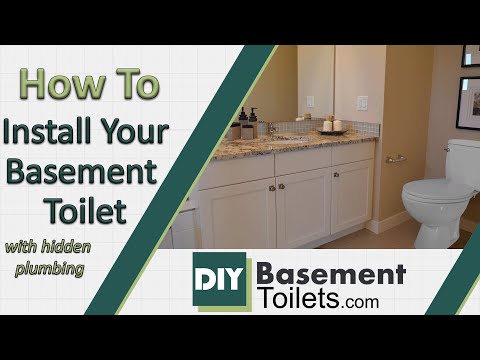 How To Install  Basement Toilet Hidden Plumbing In Less Than 2 Minutes