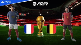 FC 24: France vs Belgium | FIFA World Cup | Kylian Mbappé vs Kevin De Bruyne | PS5