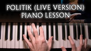 How to play Coldplay - Politik (Live Version) on piano