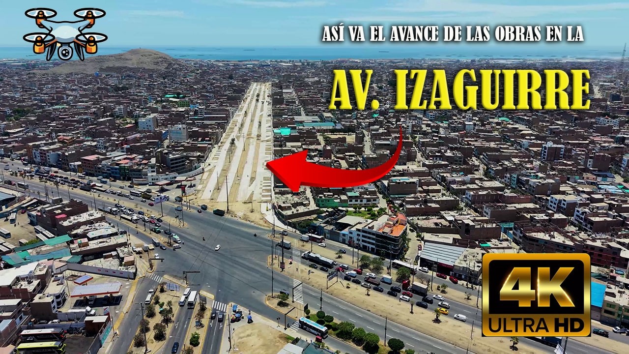 Avance Obras Avenida Carlos Izaguirre en San Martín de Porres | Vista Aérea Drone 26/02/2026