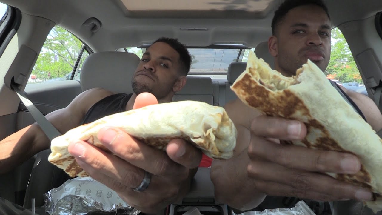 Taco Bell Steak XXL GRILLED Steak STUFF BURRITO Hodgetwins YouTube