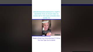 creatorsearchinsights Empty nesters this is your time to shine With the kids grown and gone yo