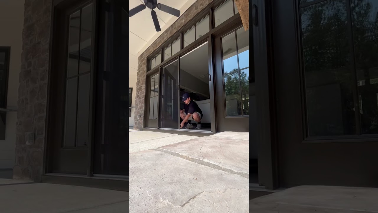 Bronze Apollo French Retractable Screen Doors Apolloscreen.com