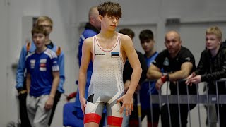 U17 Maksim Kolbasnik Est Vs Luka Bolkvadze Geo 45Kg. Greco-Roman Boys Youth Wrestling.