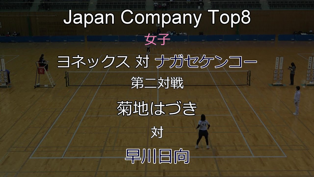 2021年 Japan Company Top8 ソフトテニス 女子 第二対戦 菊地（ヨネックス） 対 早川（ナガセケンコー）