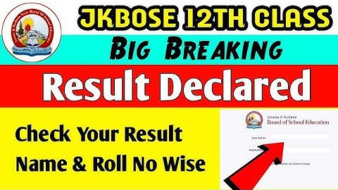 jkbose 12th class result out ? detailed video! result kasa check karya