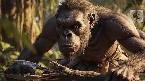 About 3.7 million years ago :THE CONFRONTATION OF PREHISTORIC HUMANS WITH A GIANT CROCODILE.