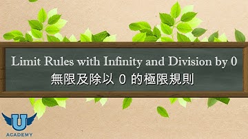 單變量微積分 #30: Limit Rules with Infinity and Division by 0 無限及除以 0 的極限規則